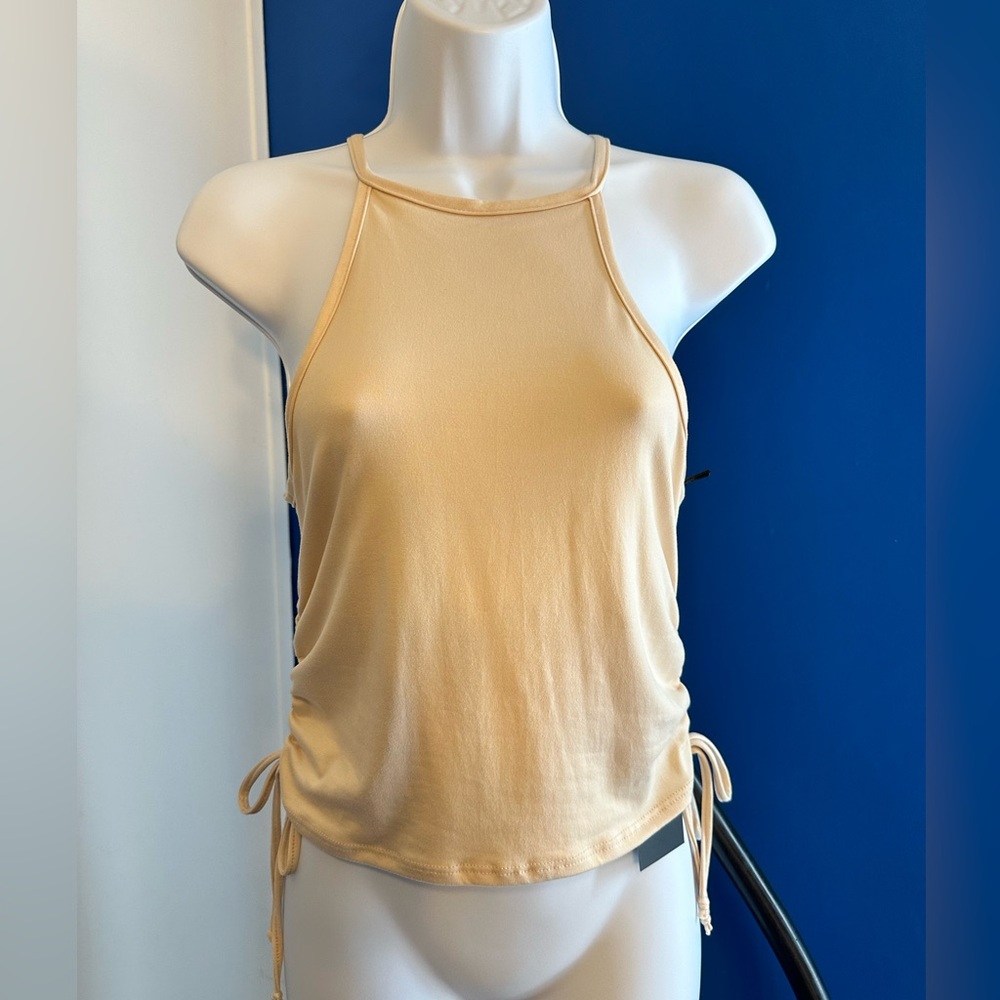 NWT Women's Cream Halter Top YMI brand